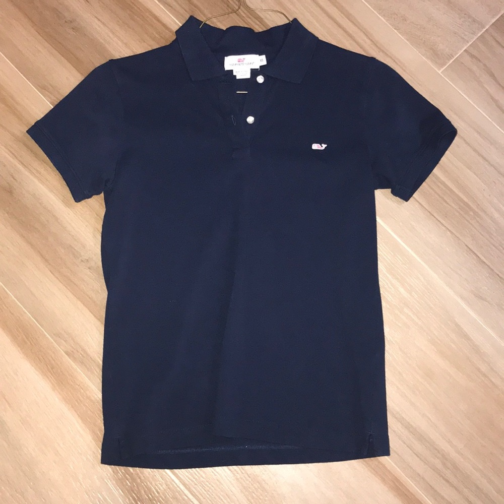 Blue women’s vineyard vines collared shirt